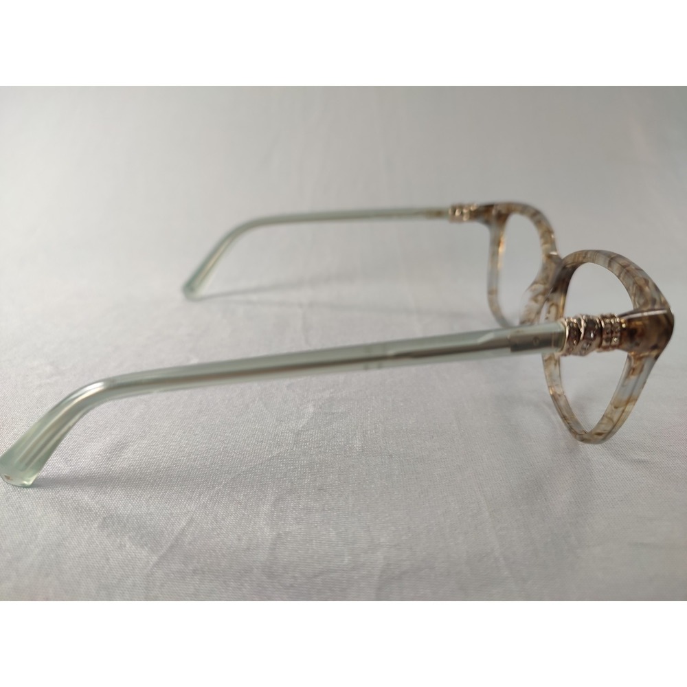 Swarovski SK5242-3 084 Marble Brown Eyeglass Frames 52-15-135 Crystal Hinge - Picture 3 of 11